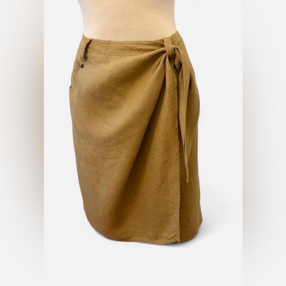 Weekend by Max Mara 100% Linen Wrap Skirt